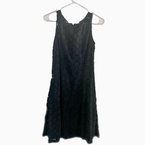 Sleeveless Black Dress Designer Ronni Nicole Size 10 Embroidered Spring Style